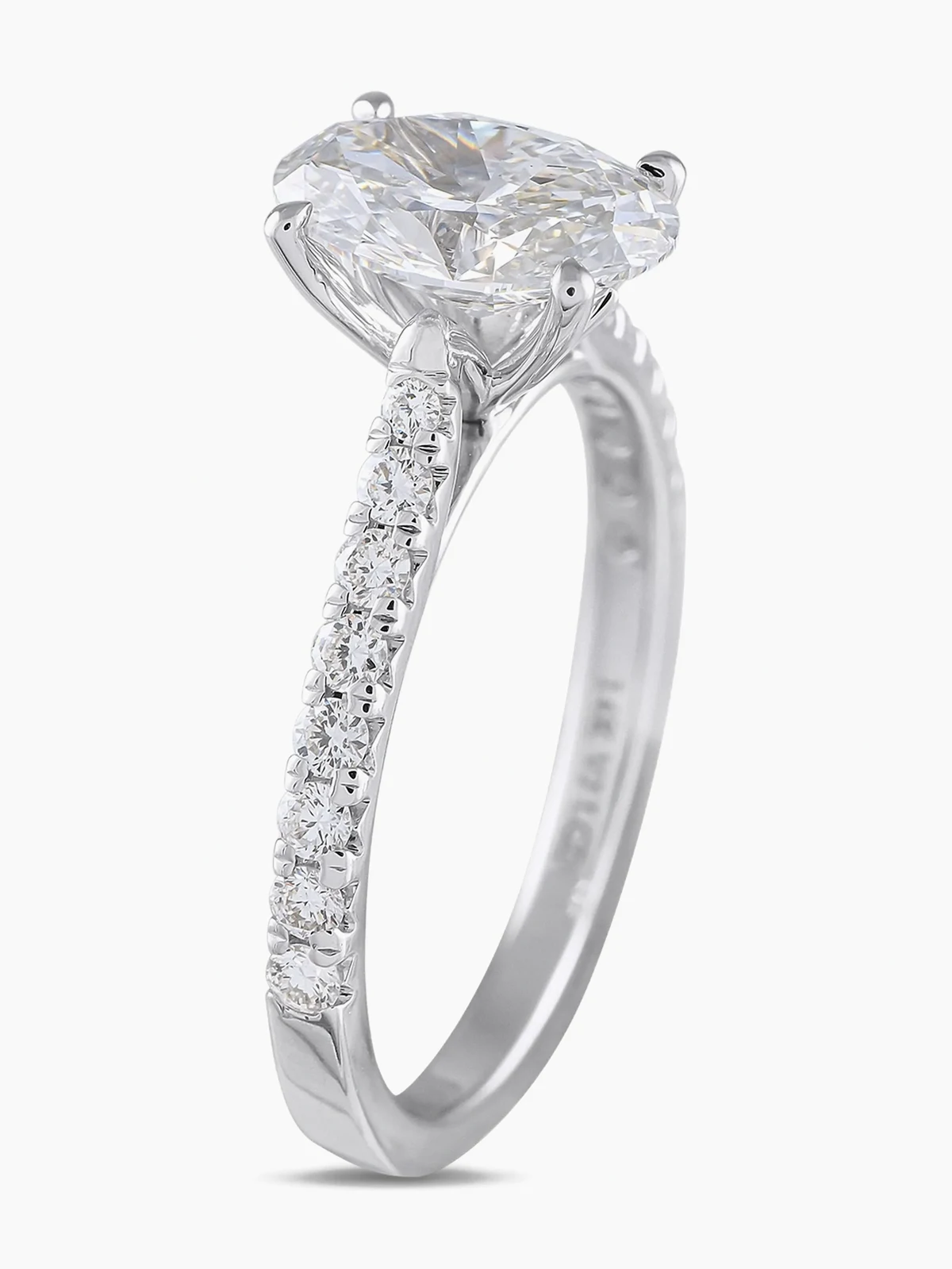 14K white gold diamond ring