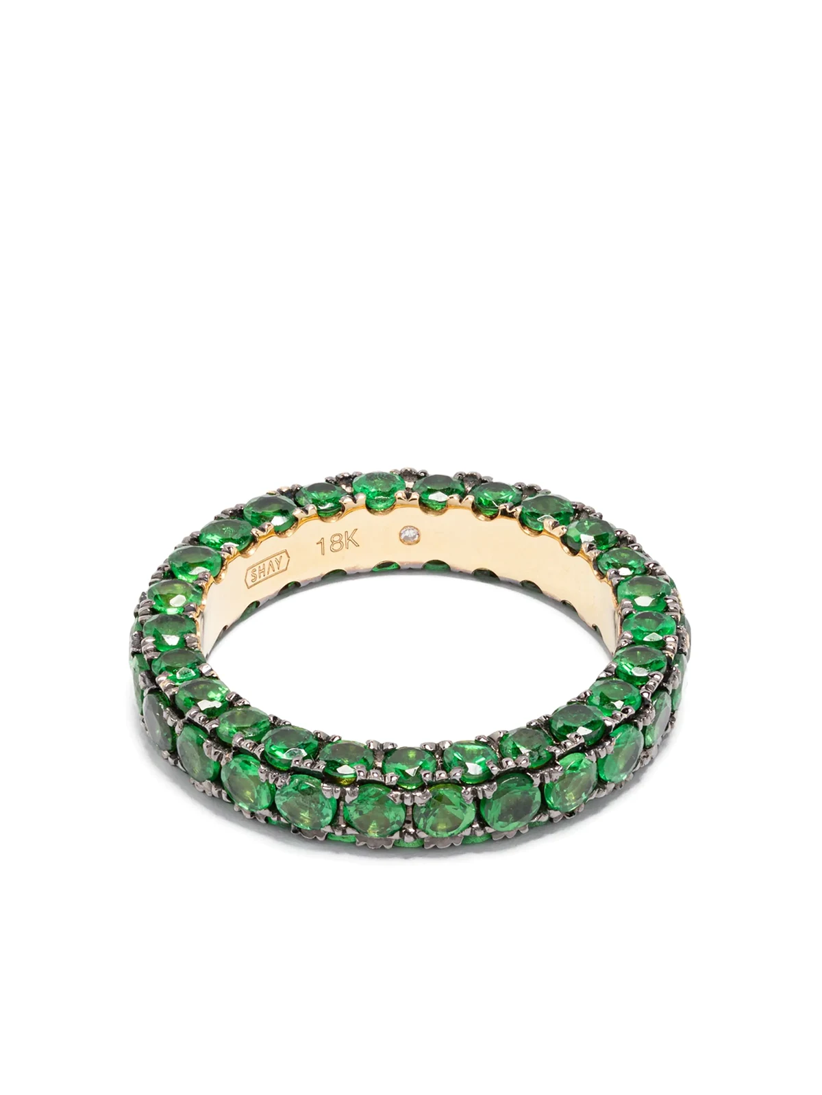 18K yellow gold emerald ring