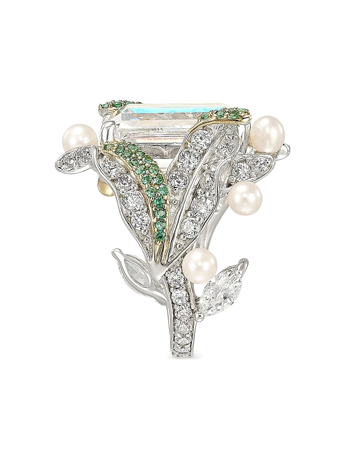 Lily Ring mit Rhodium-Vermeil