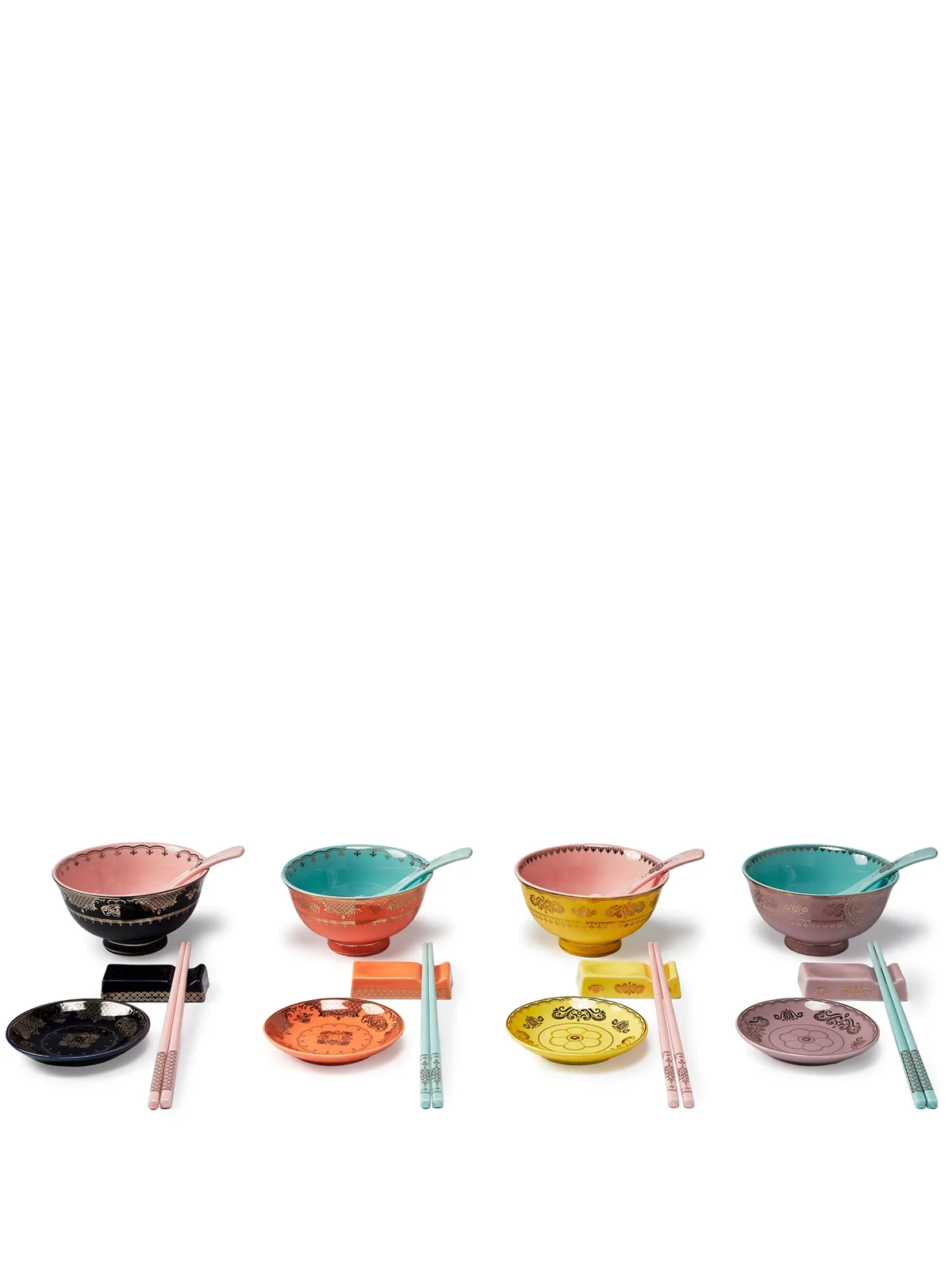 Asiatische Grandpa Porzellanschalen (4er-Set)