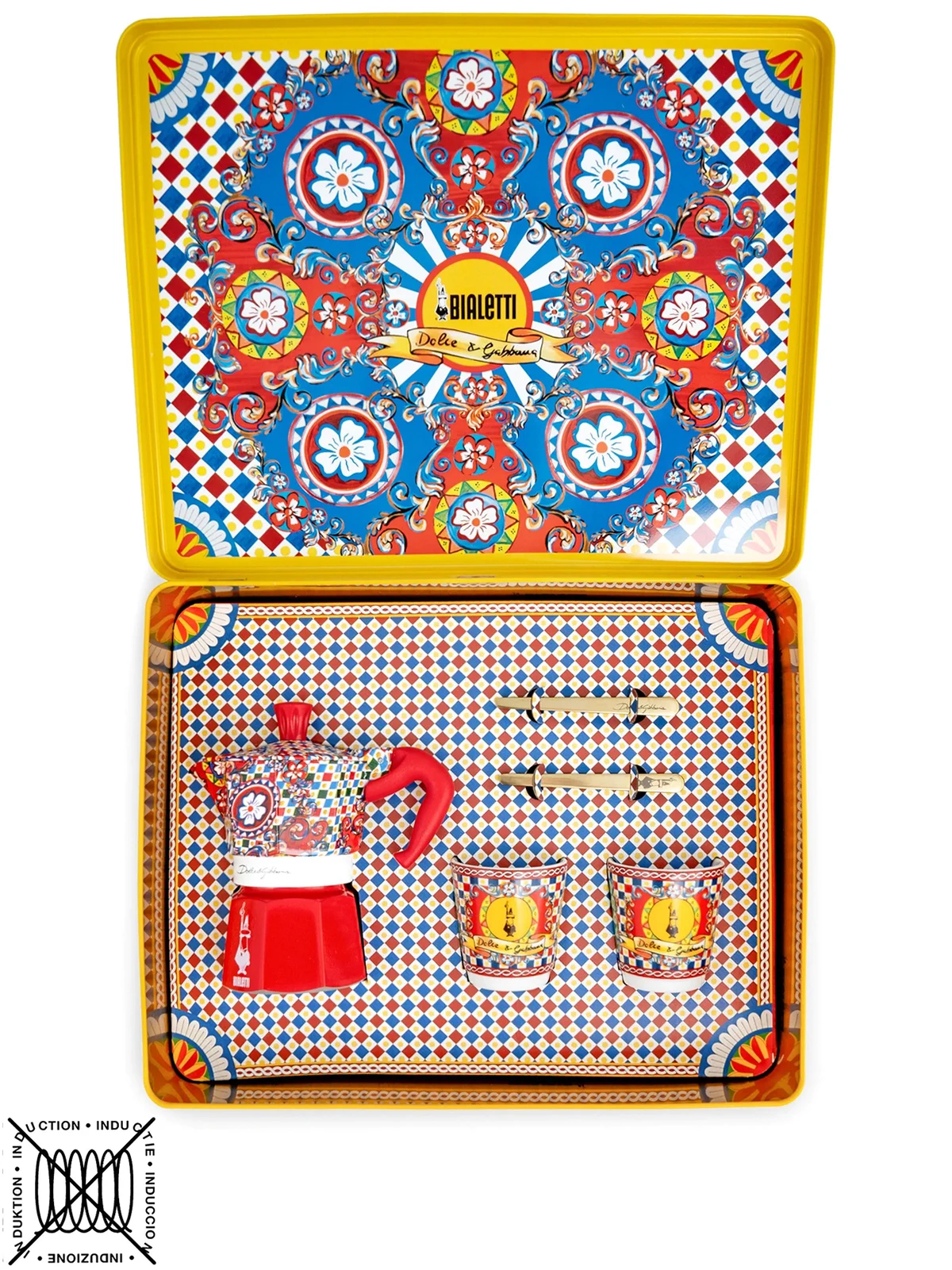 x Bialetti Moka Espresso-Set mit Carreto-Print