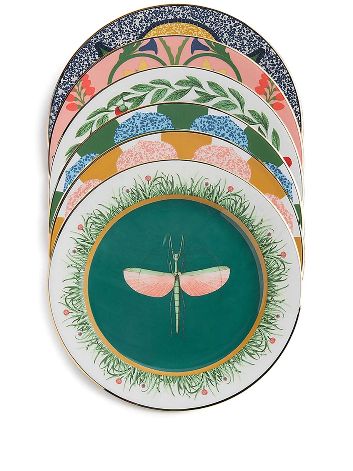 Libellula dessert plate set of 6