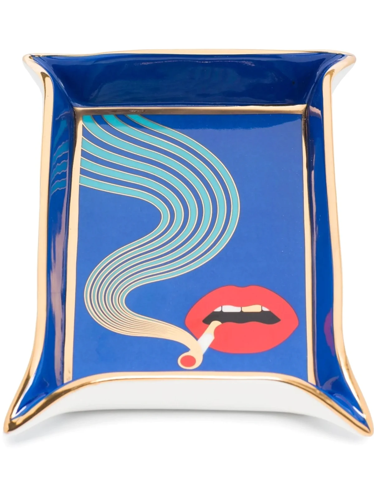 graphic-print valet tray