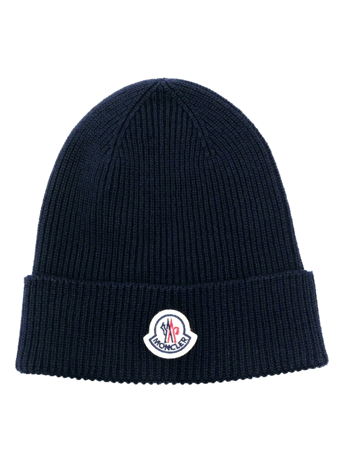 Gerippte Beanie Logo-Patch