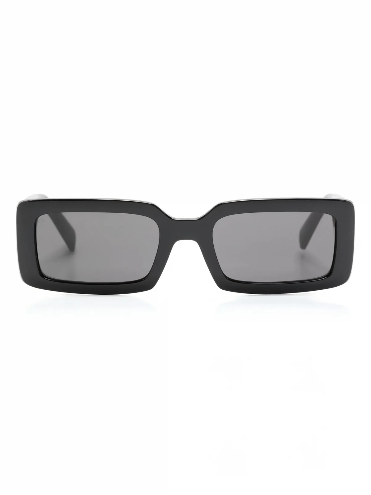 Eckige Sonnenbrille mit Logo-Print