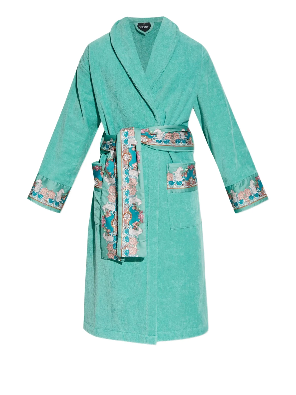 turquoise embroidered robe