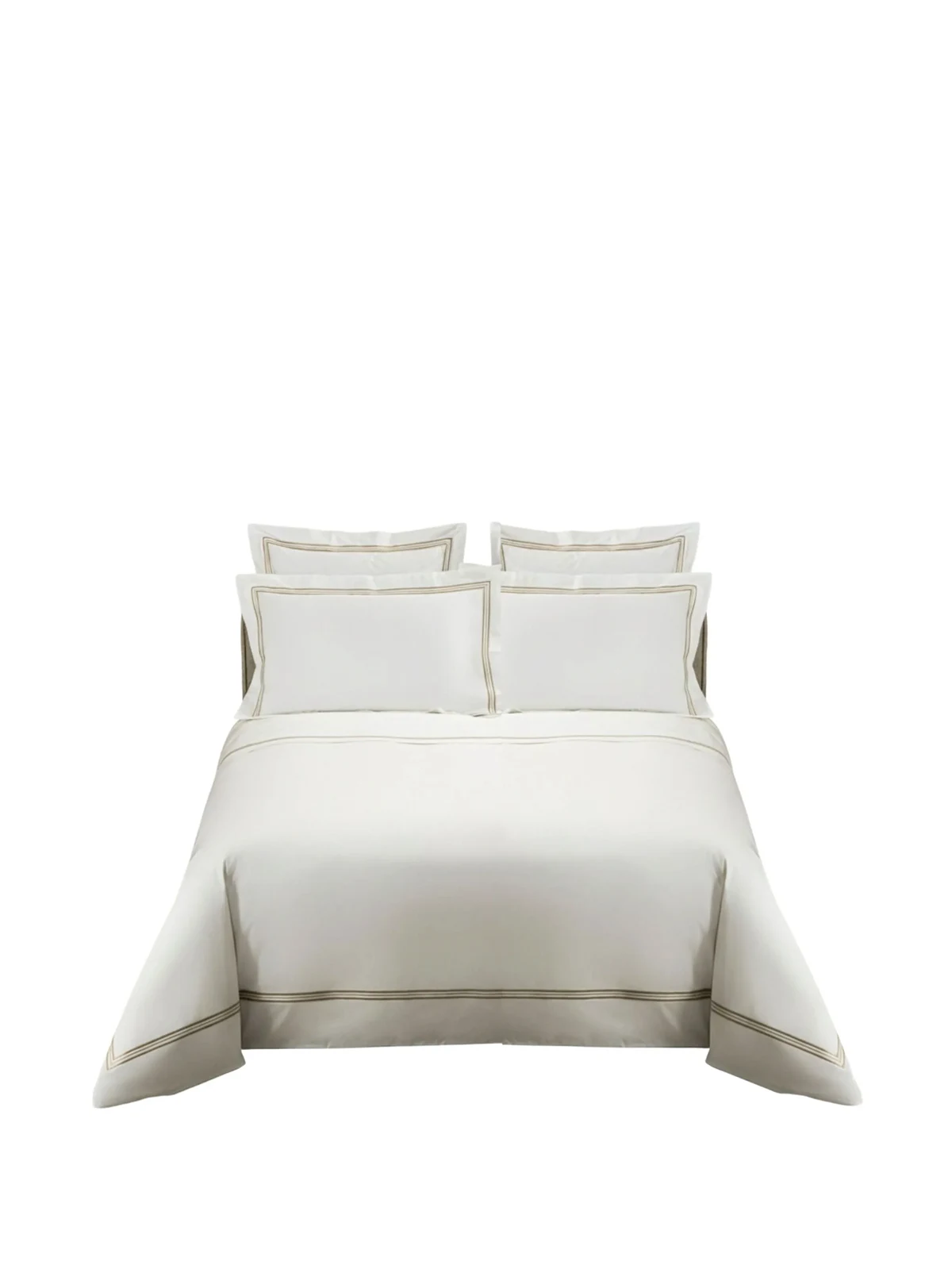 Triplo popeline striped bed sheet (set of four)