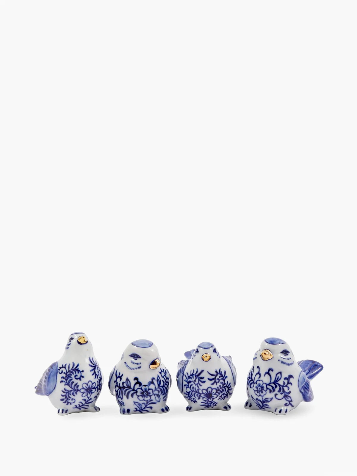 Blue Bird Family figurines (four-piece-set)