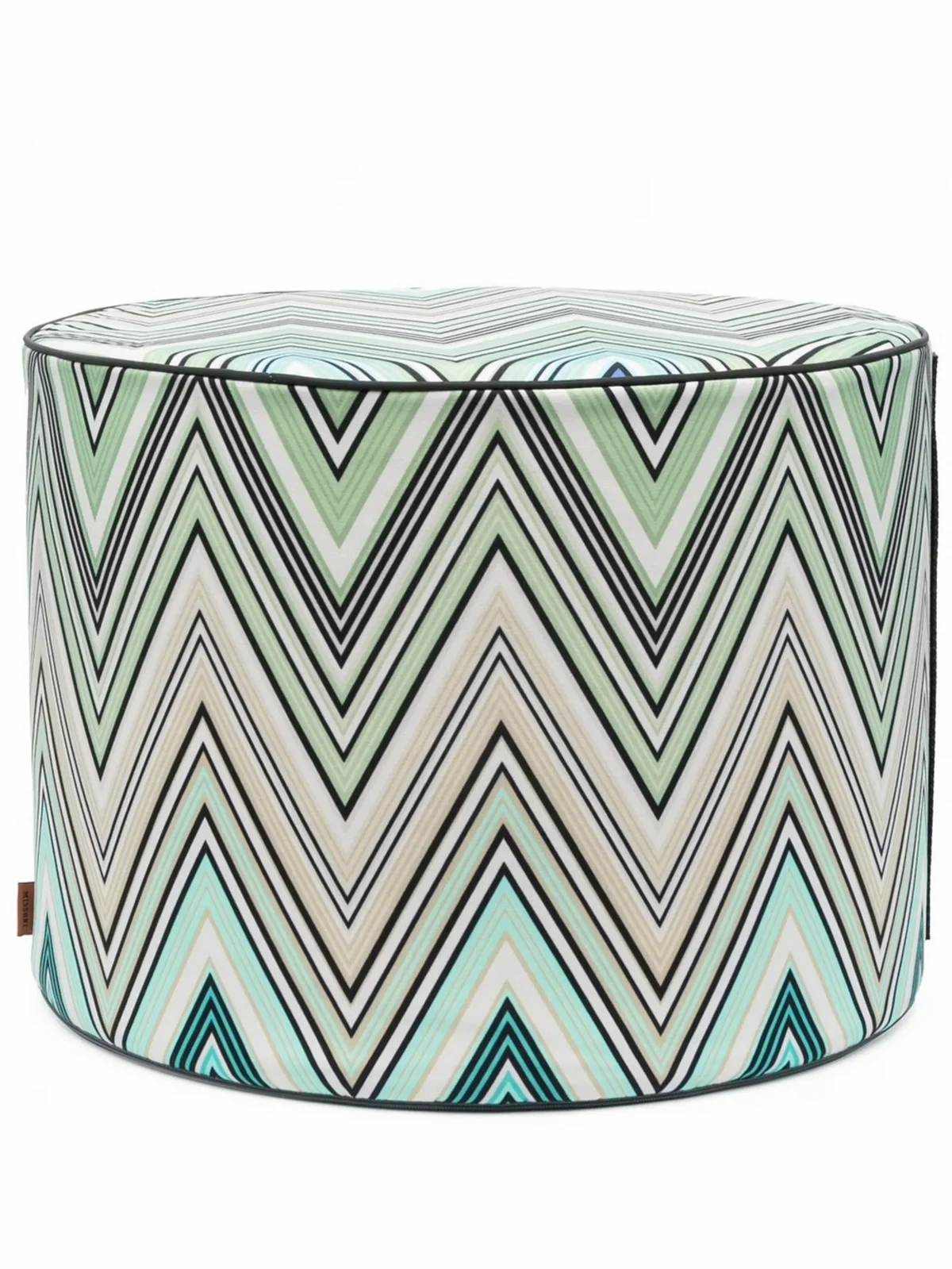 zigzag-print pouf