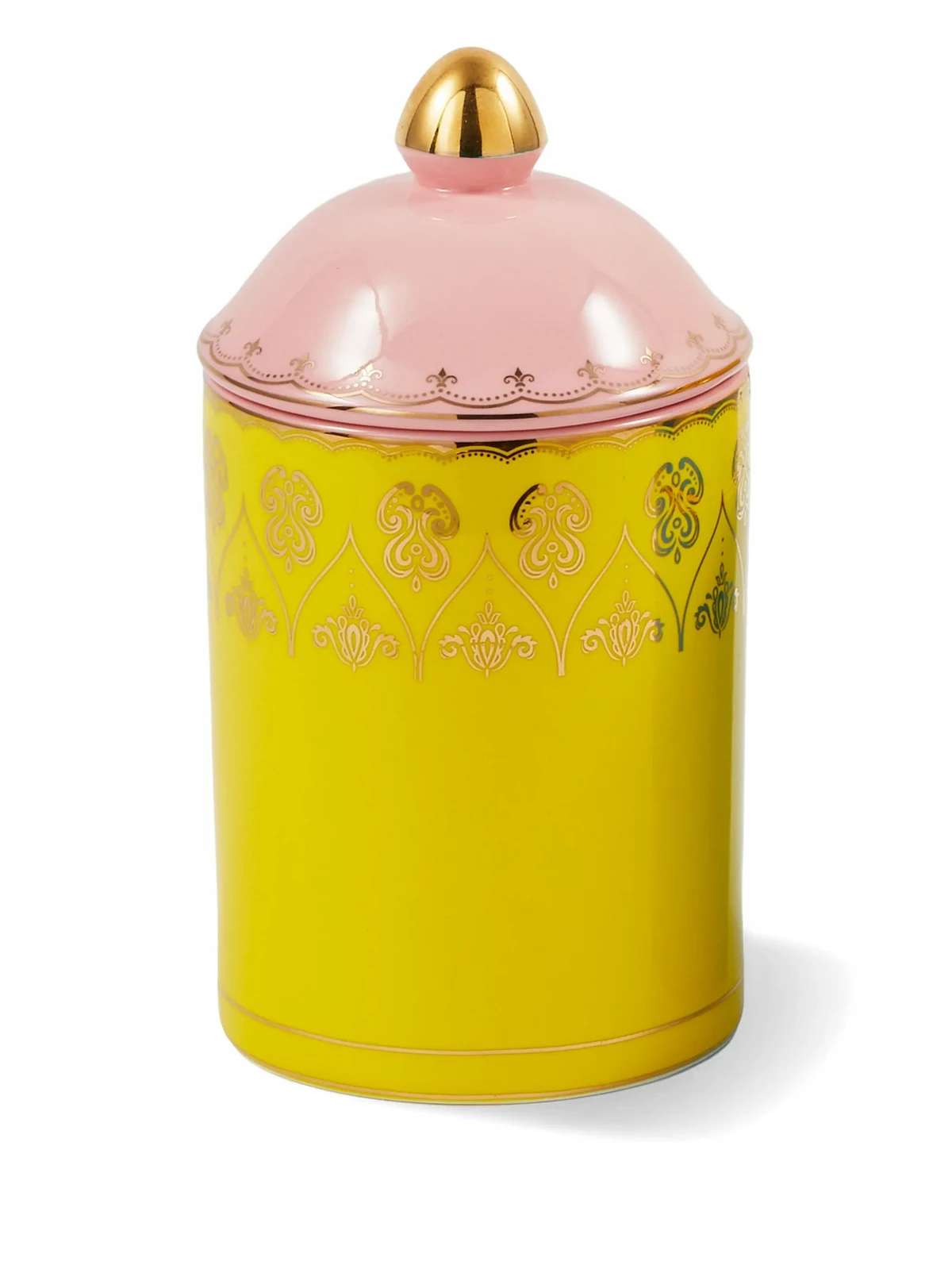 embellished ceramic storage jar