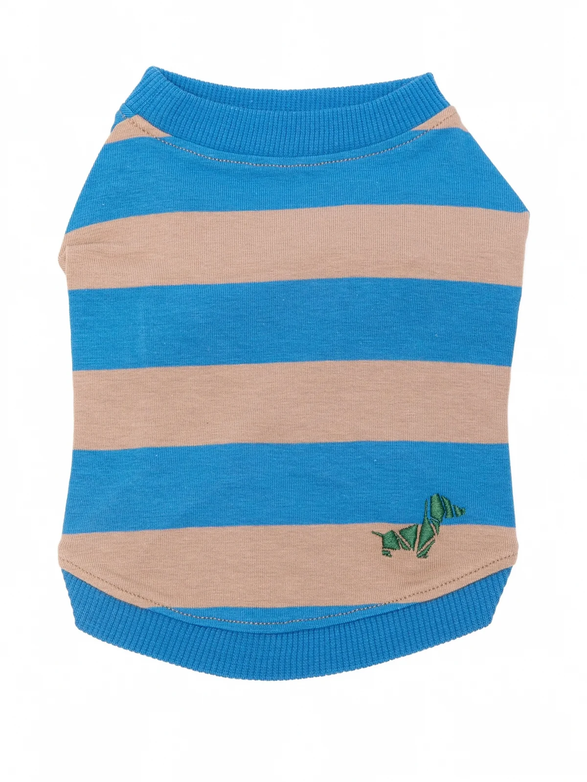 striped embroidered pet t-shirt