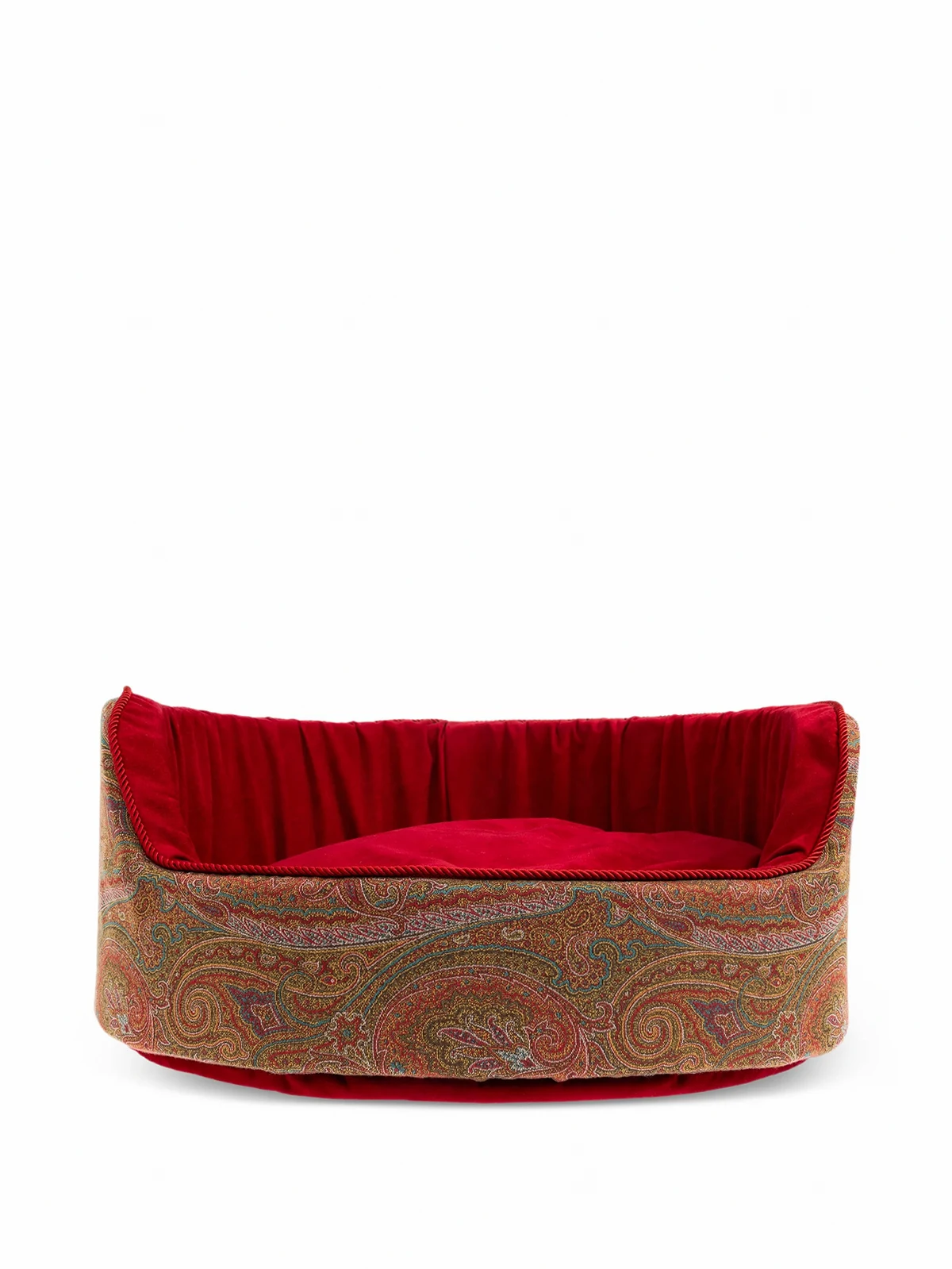 paisley-pattern pet bed