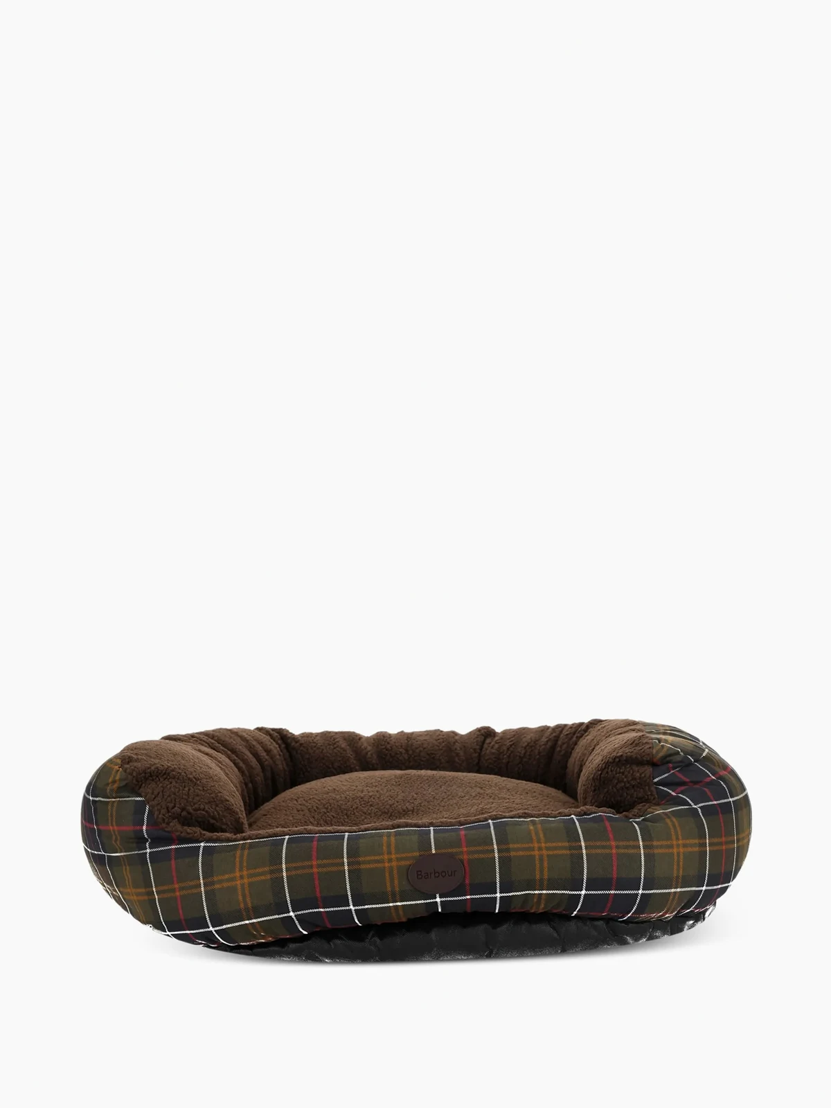 tartan-pattern pet bed