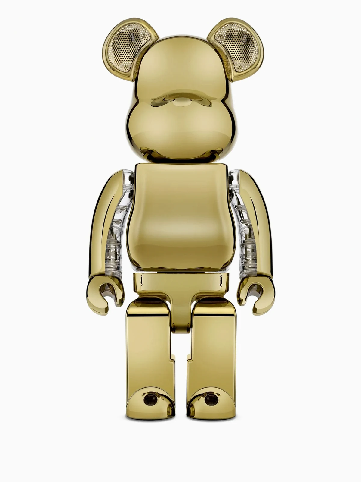 Bearbrick Audio Chrome Gold Edition metallic ear speaker