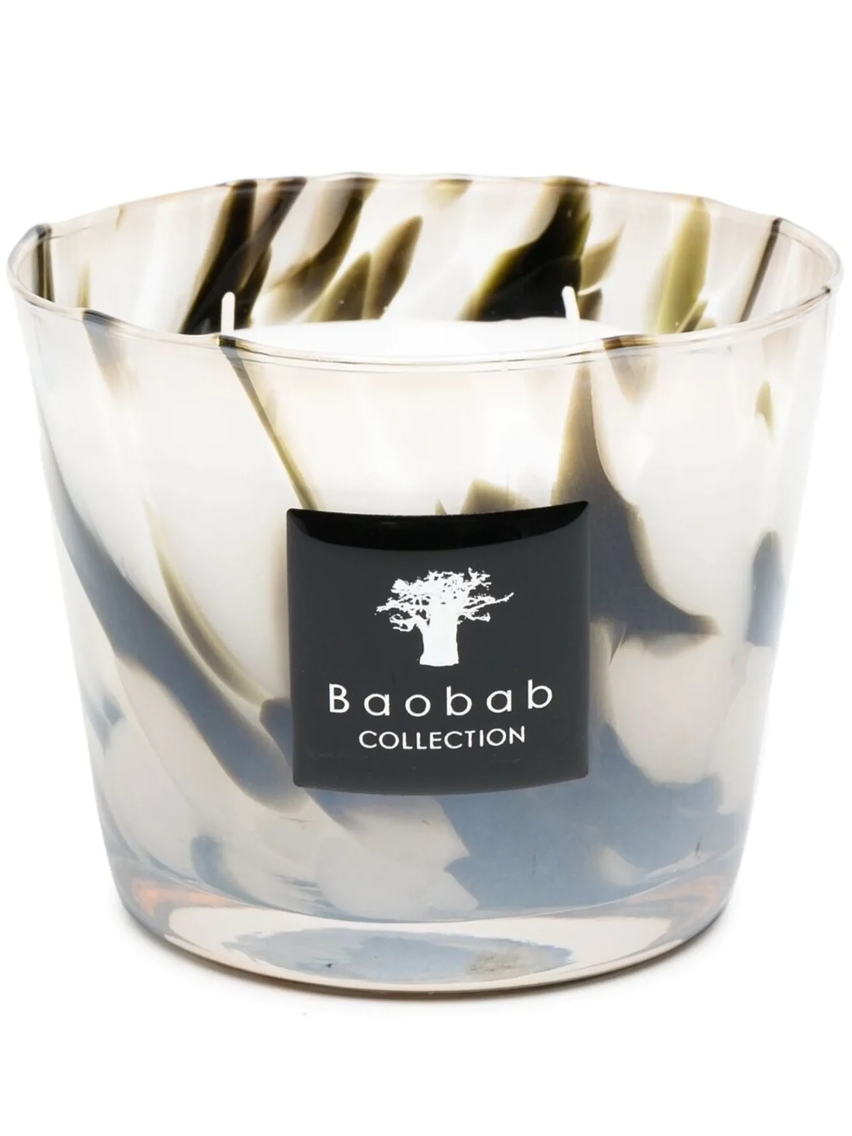 Pearls abstract-print candle
