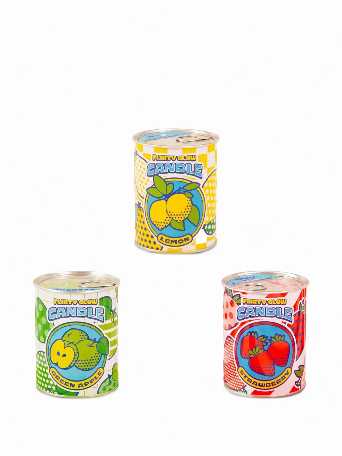 graphic-print candle set