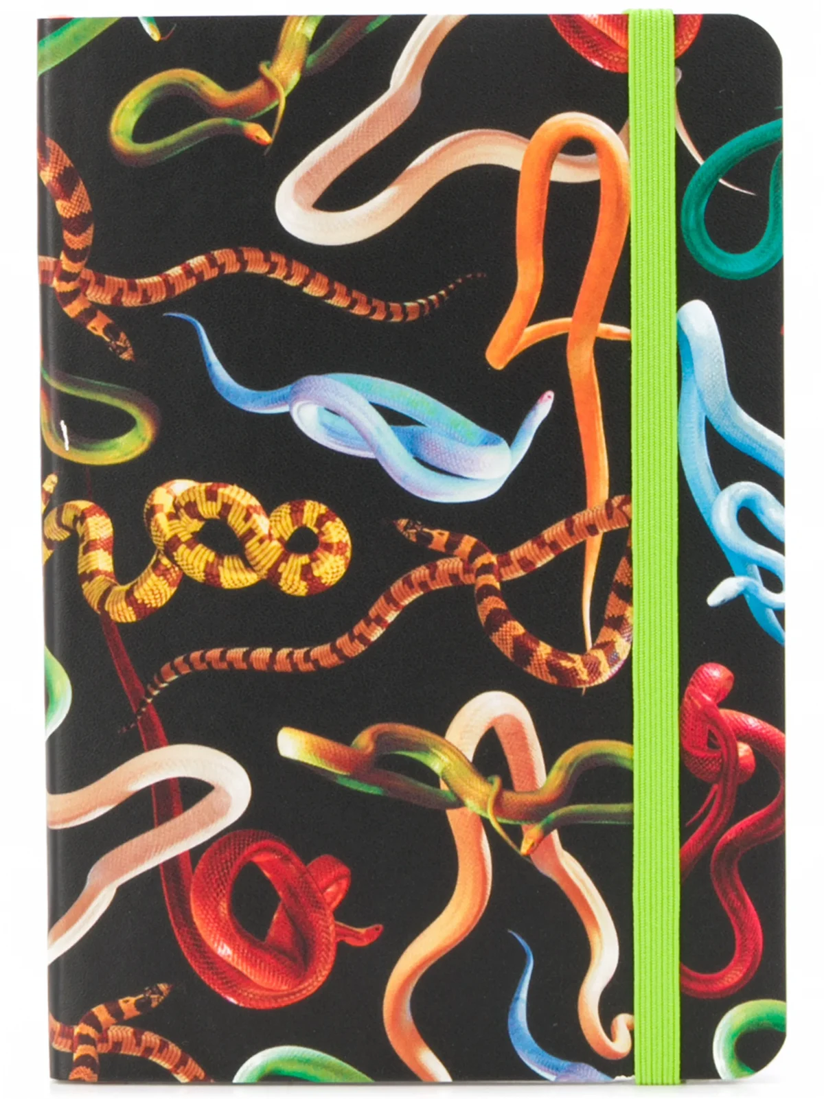 serpent-print notebook