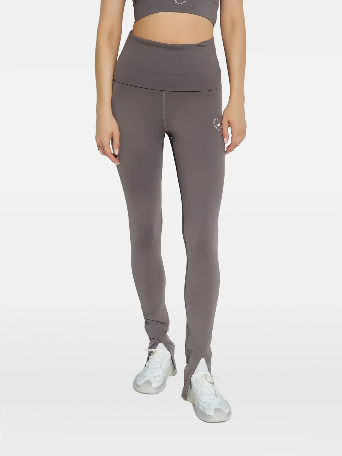 logo-print split-hem leggings