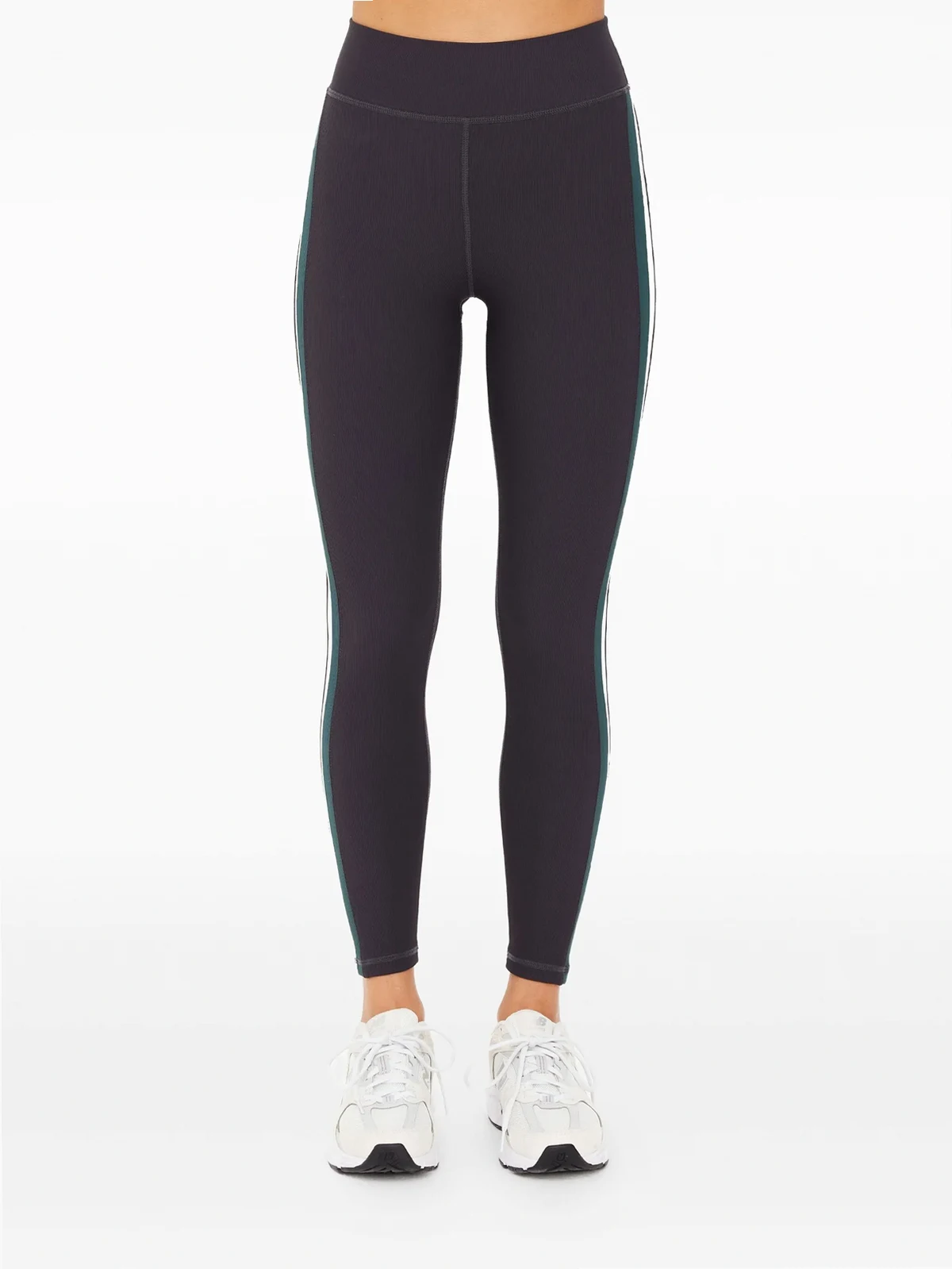 Gerippte Leggings mit Seitenstreifen