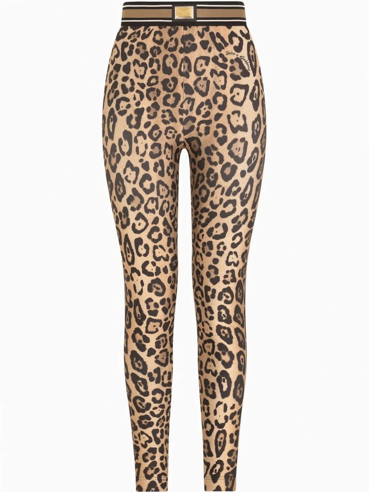 leopard-print jersey leggings