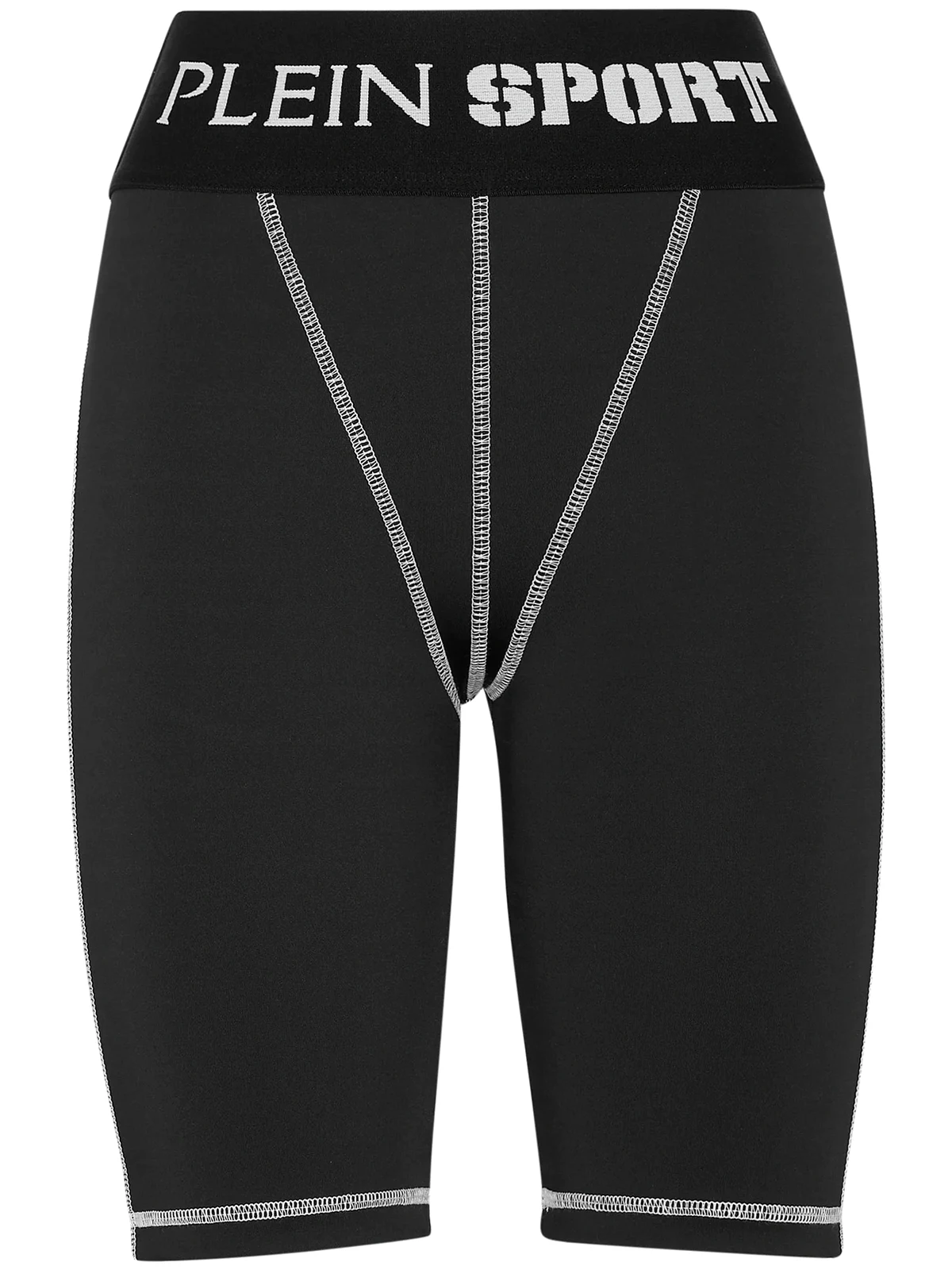 logo-waistband high-waisted shorts