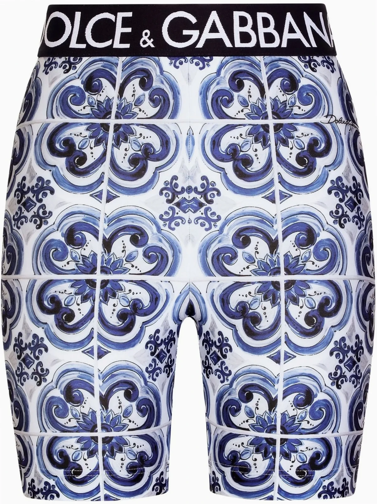 Majolica-print cycling shorts