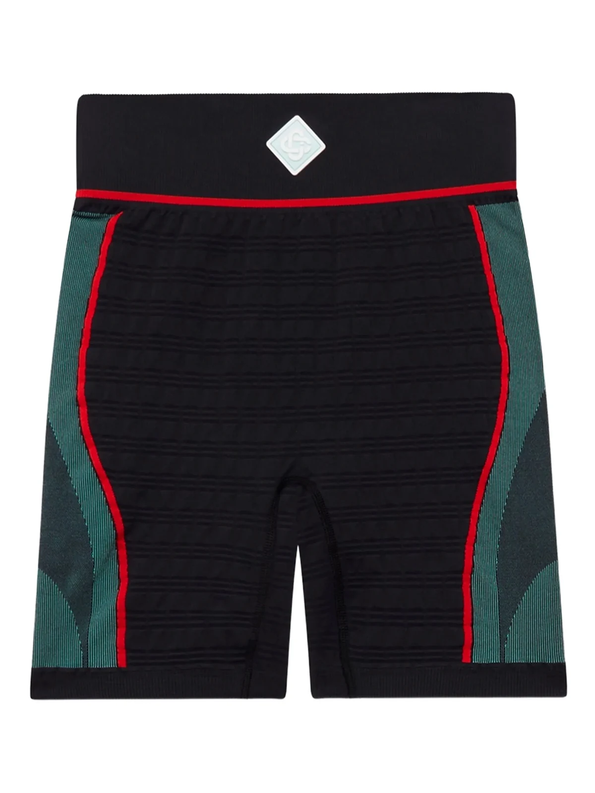 ribbed panelled cycling shorts