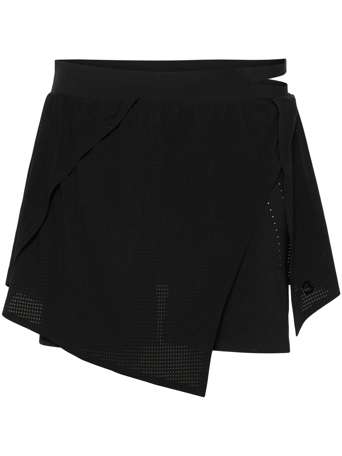 logo-printed mesh skort