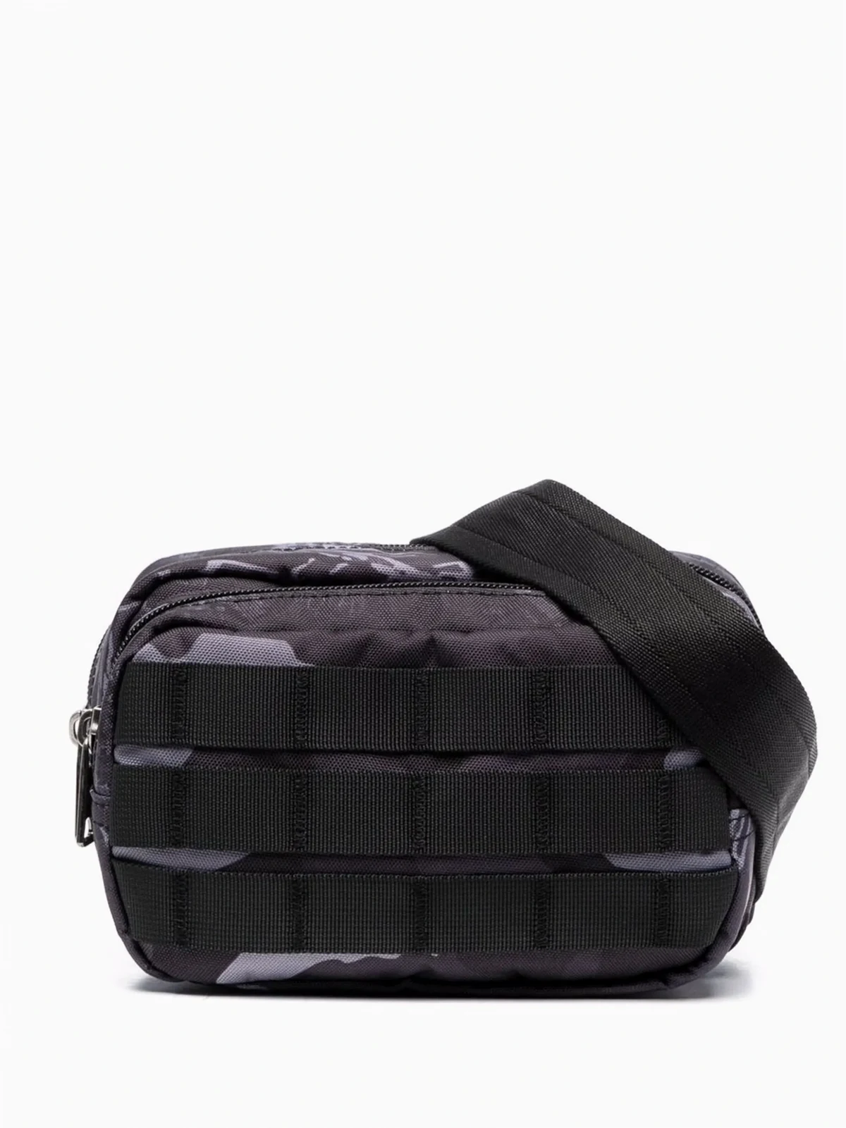 camouflage-print quilted belt bag