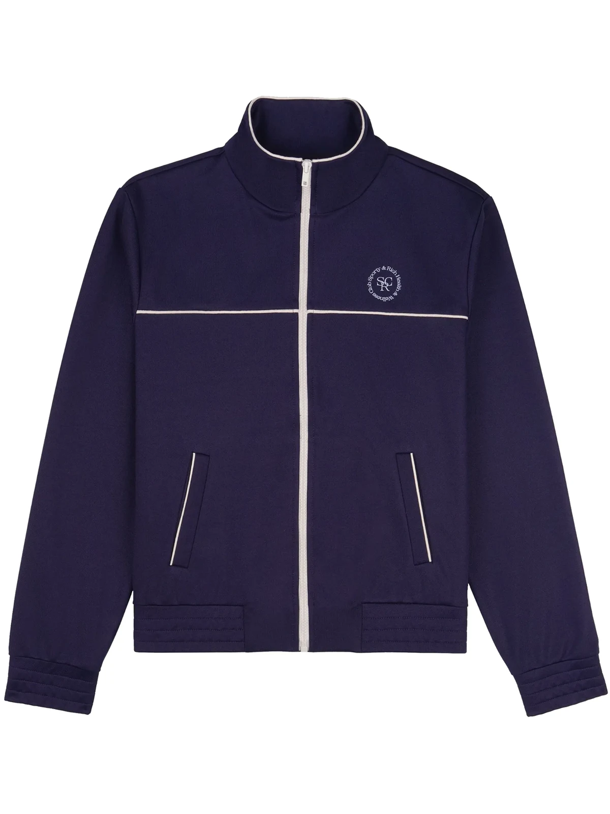 embroidered-logo zip-up jacket