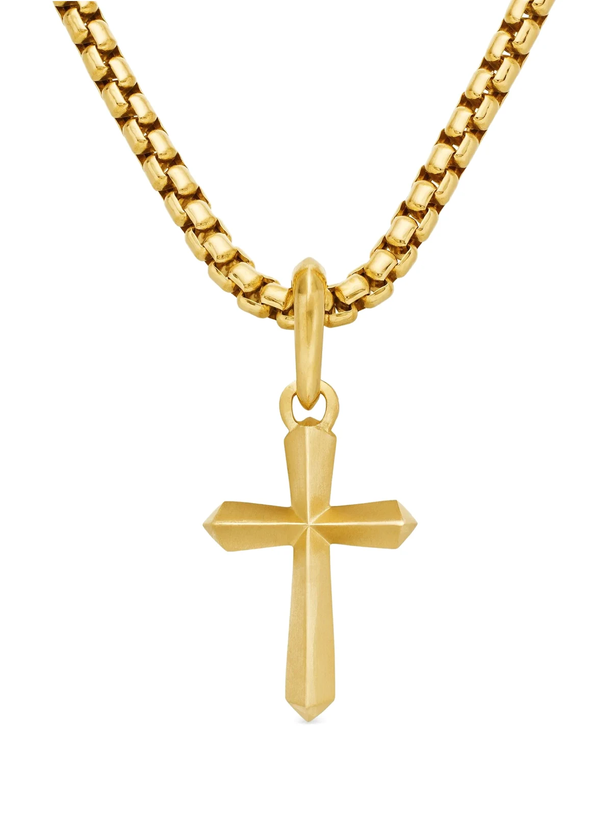 18kt Roman Cross Gelbgoldamulett 19mm