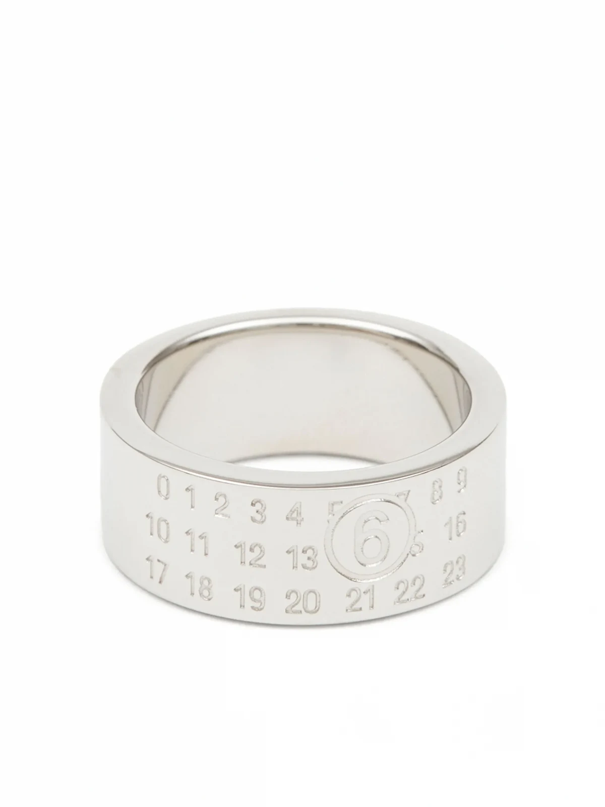 Polierter Numeric Ring mit Gravur