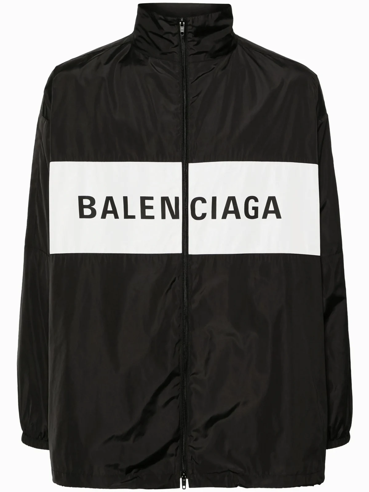 logo-print zip-up windbreaker
