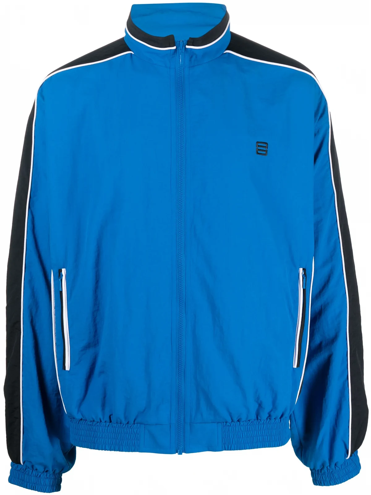 logo-embroidered zip-up jacket