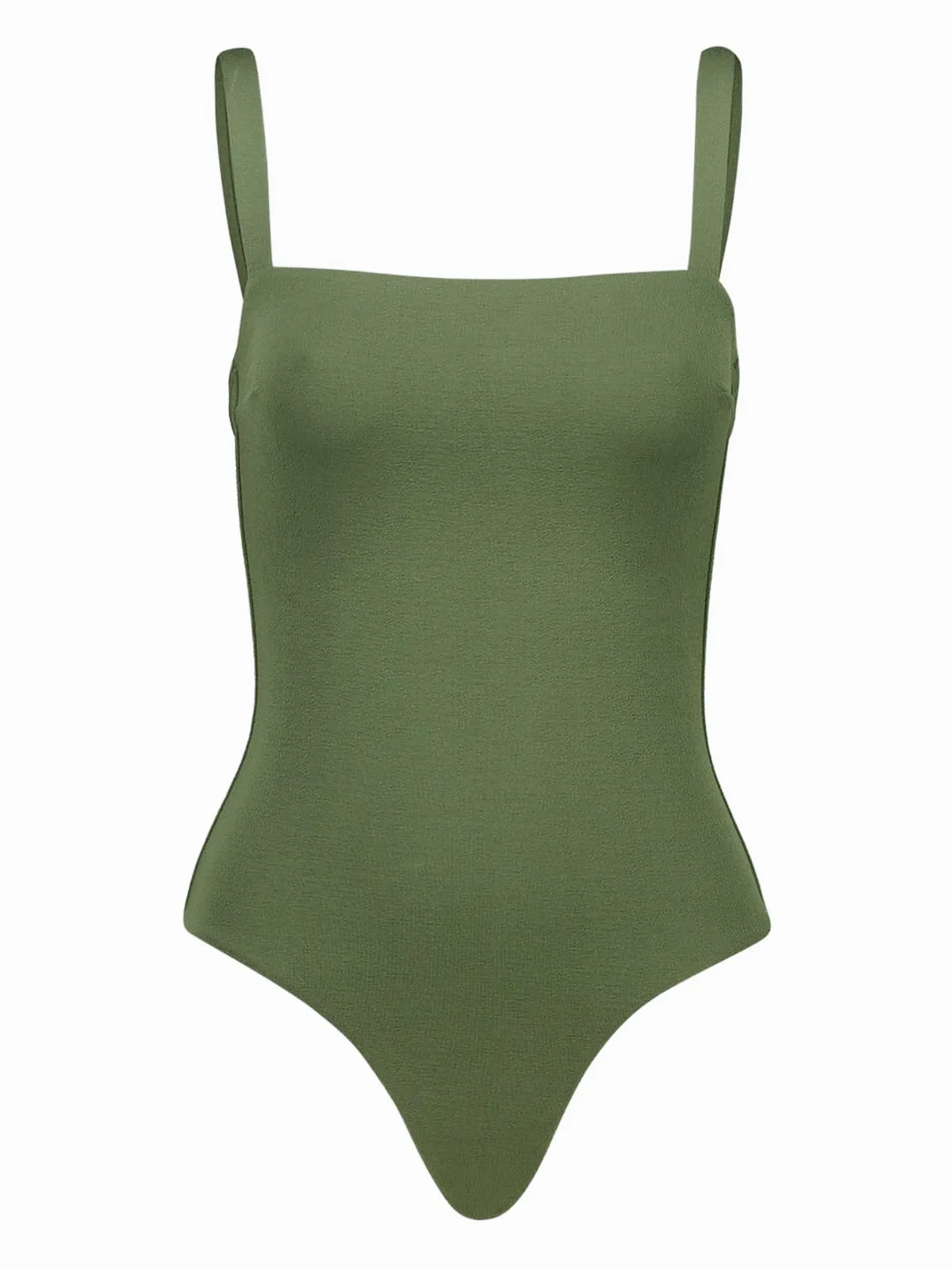 crinkle square-neck swimsuit