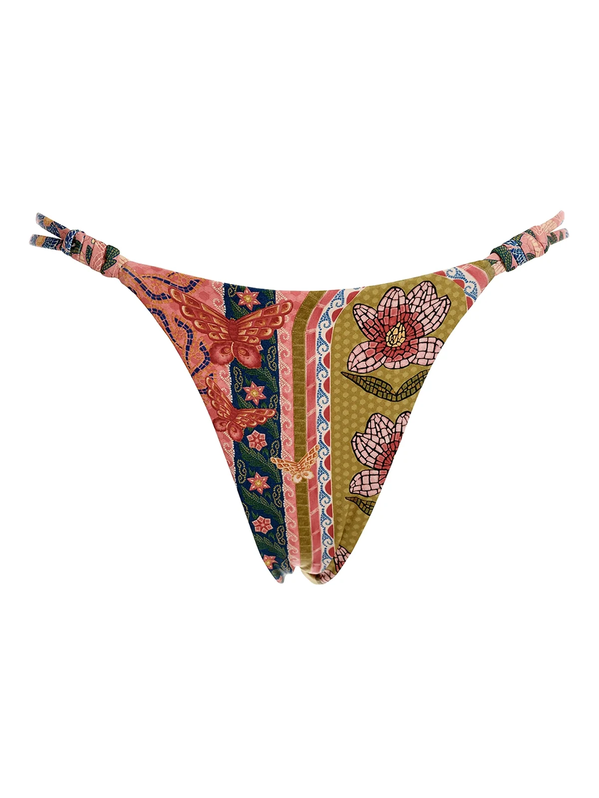 floral-print triangle bikini