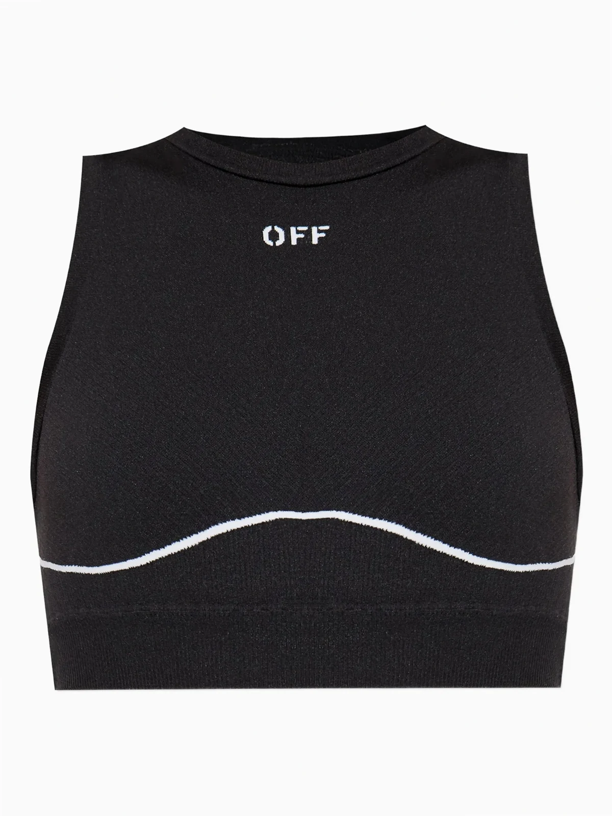 Nahtloses Oberteil mit abgerundetem Saum