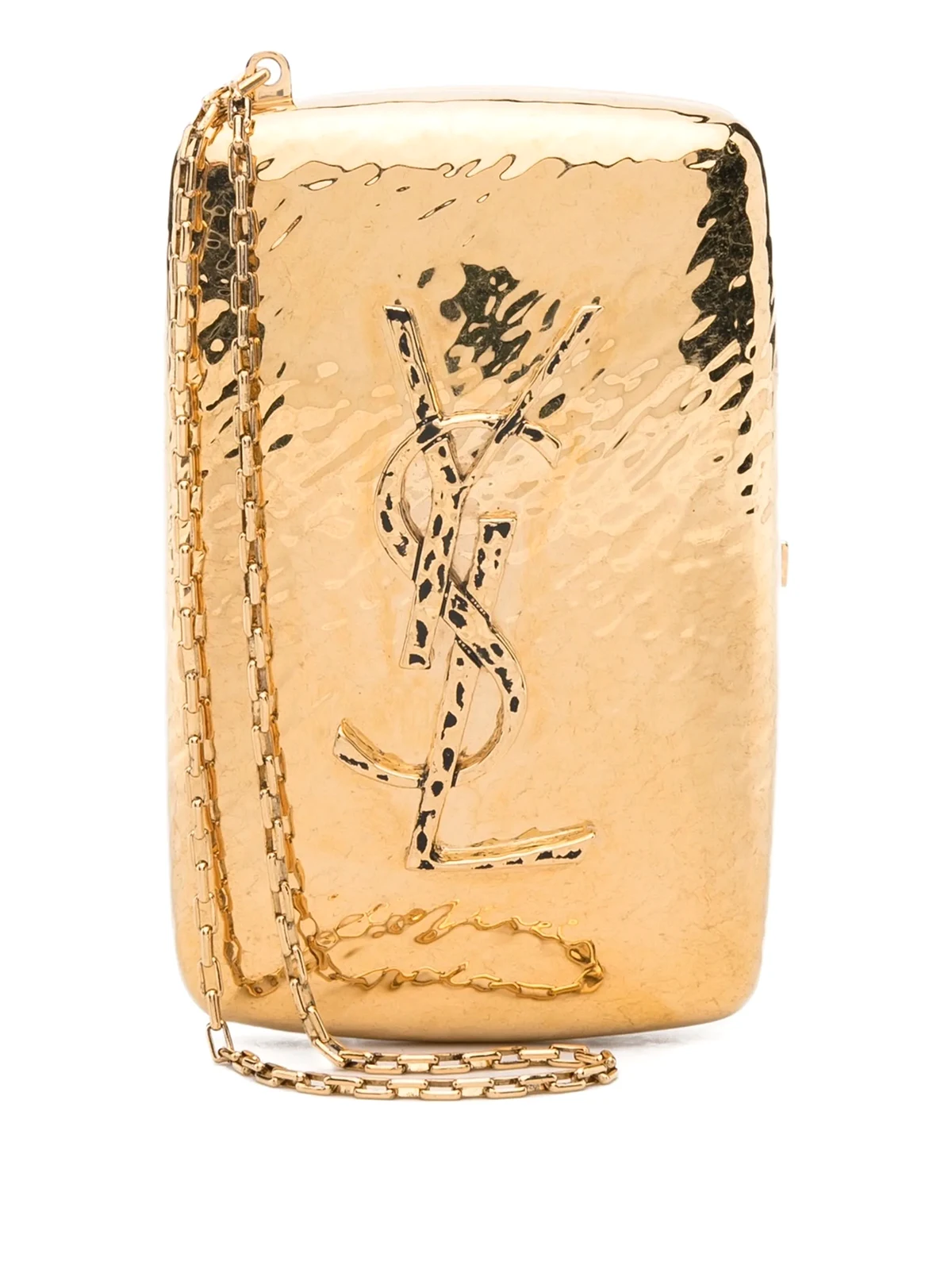 hammered-logo cigarette case