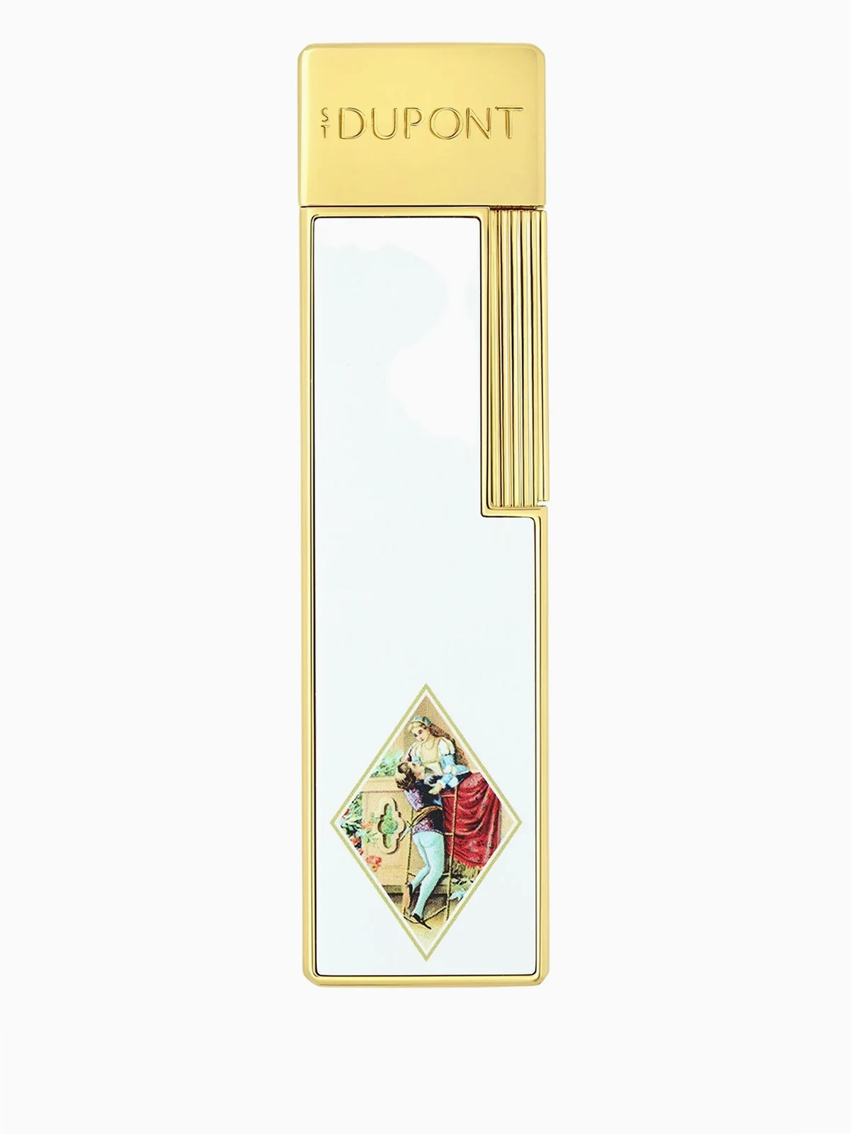 gold-finish enamel lighter