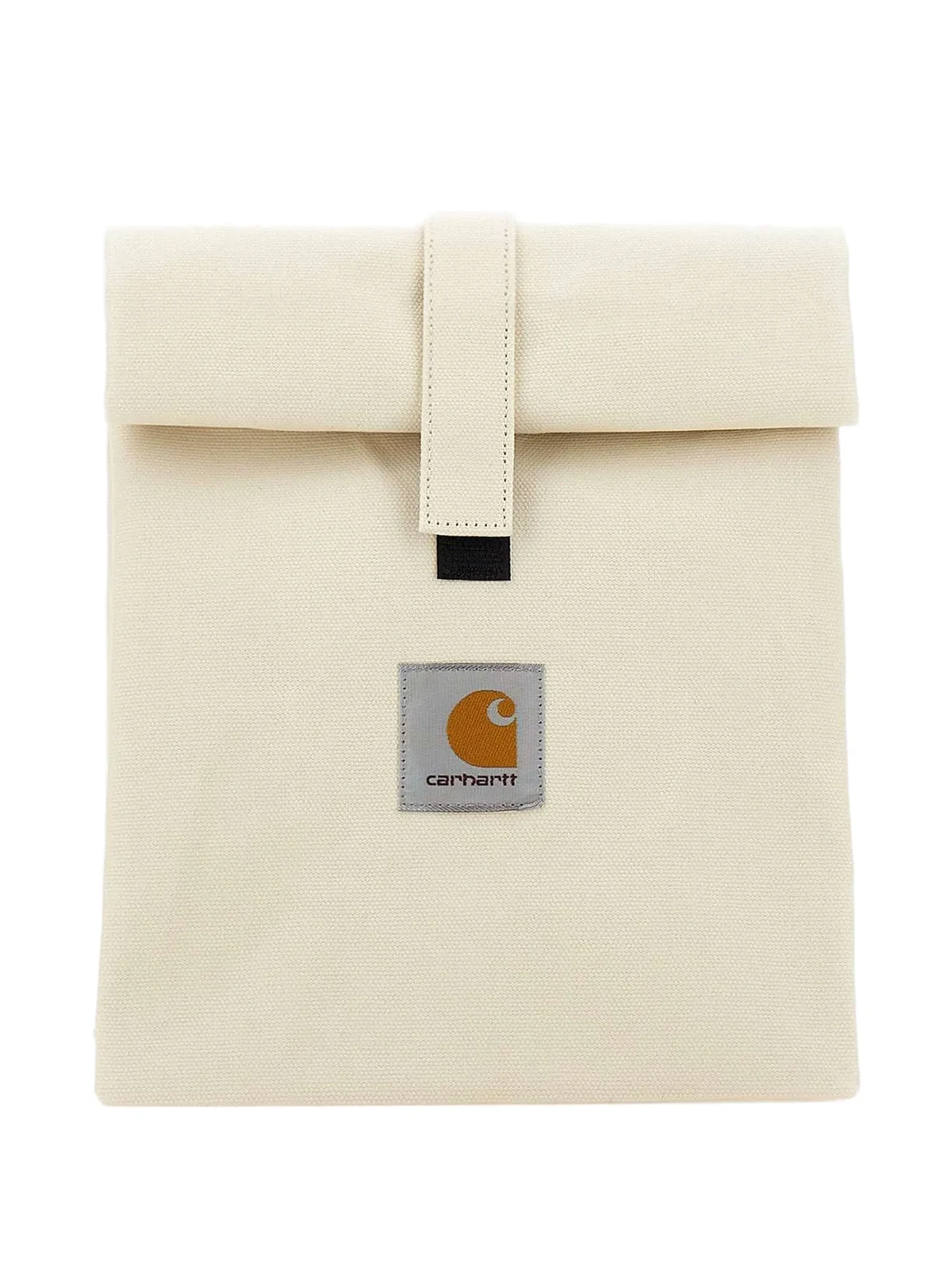 roll-top logo patch tote bag