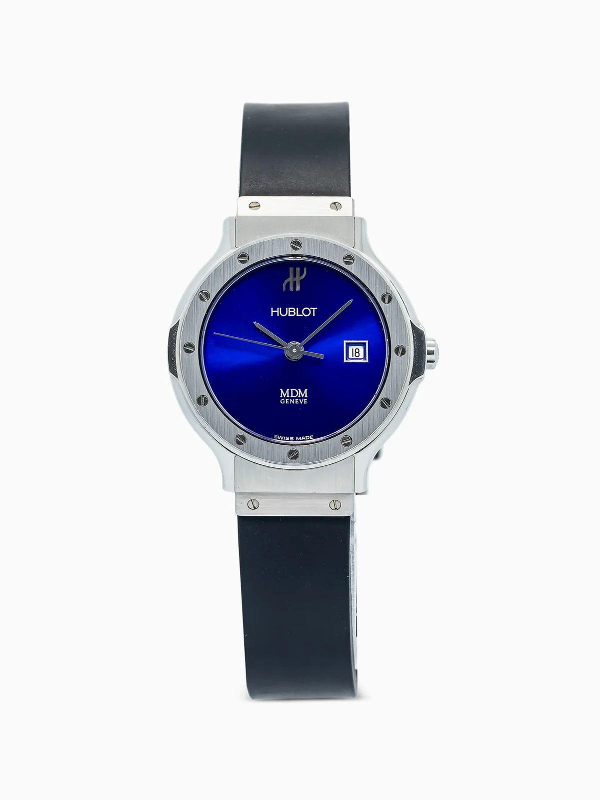 MDM Geneve blue round 28mm watch