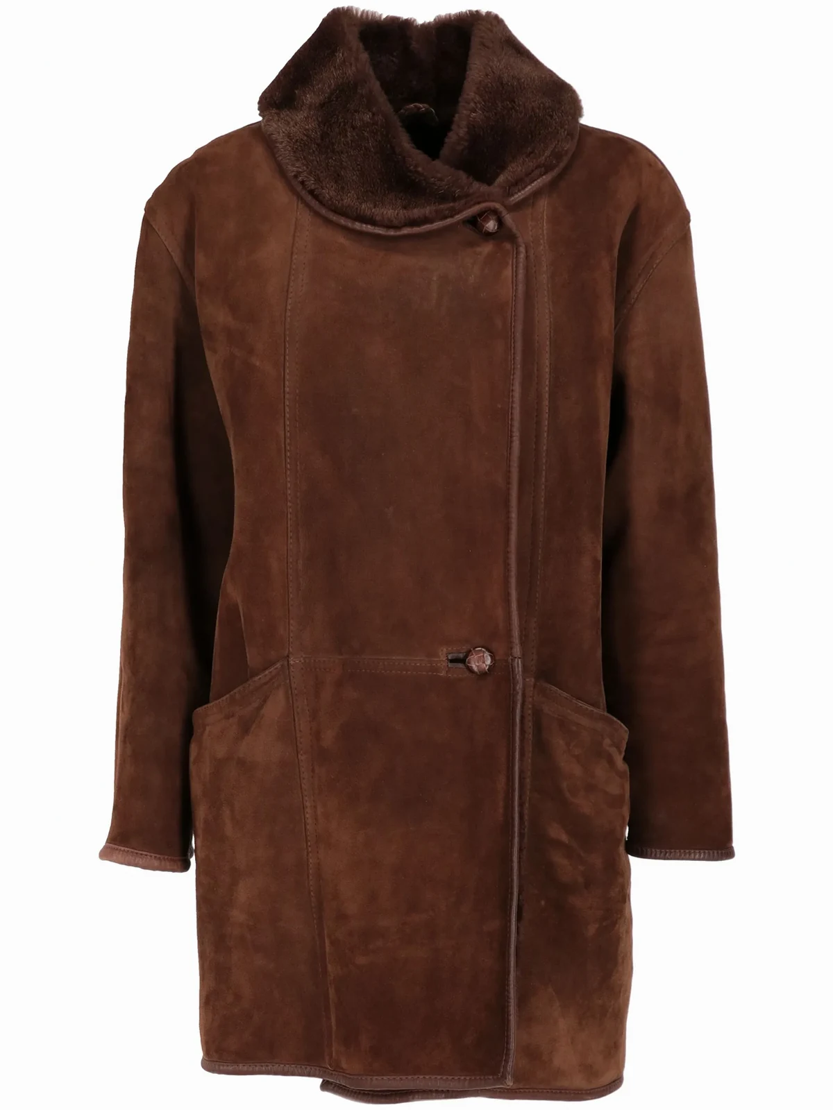 1980s Mantel aus Wildleder