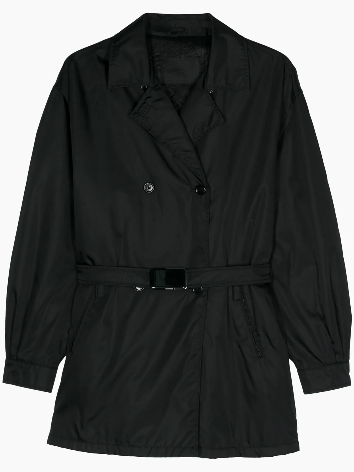 2000s double-breasted belted trench coat