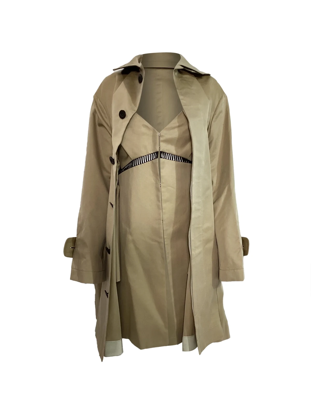 Trenchcoat mit Kleidereinsatz