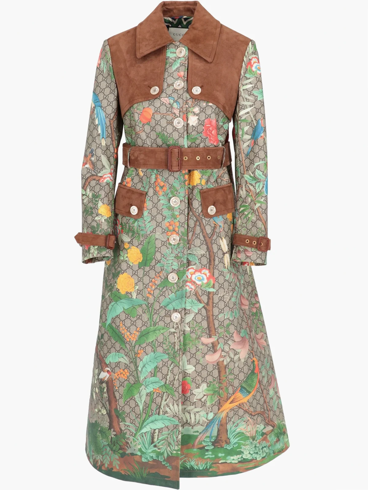 2016 Trenchcoat mit Blumen-Motiv