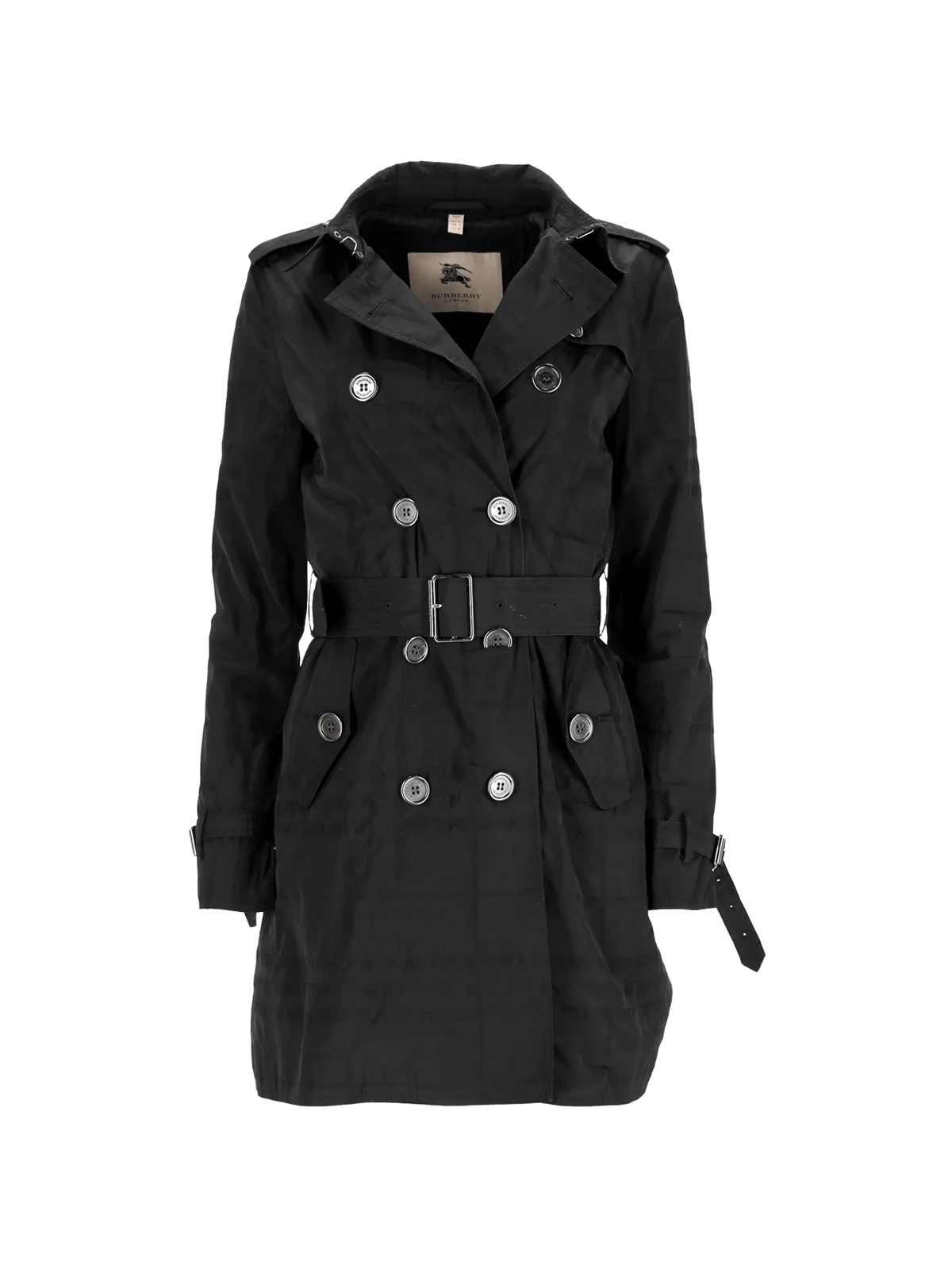 belted double-breasted trench coat