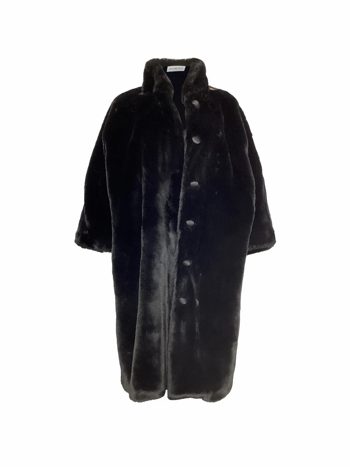 faux-fur button coat