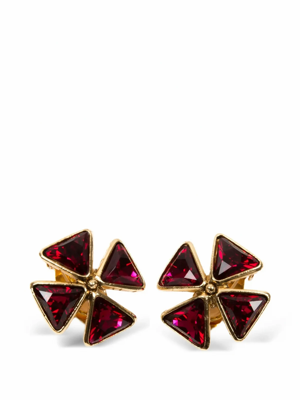 1990s cross crystal-embellished earrings