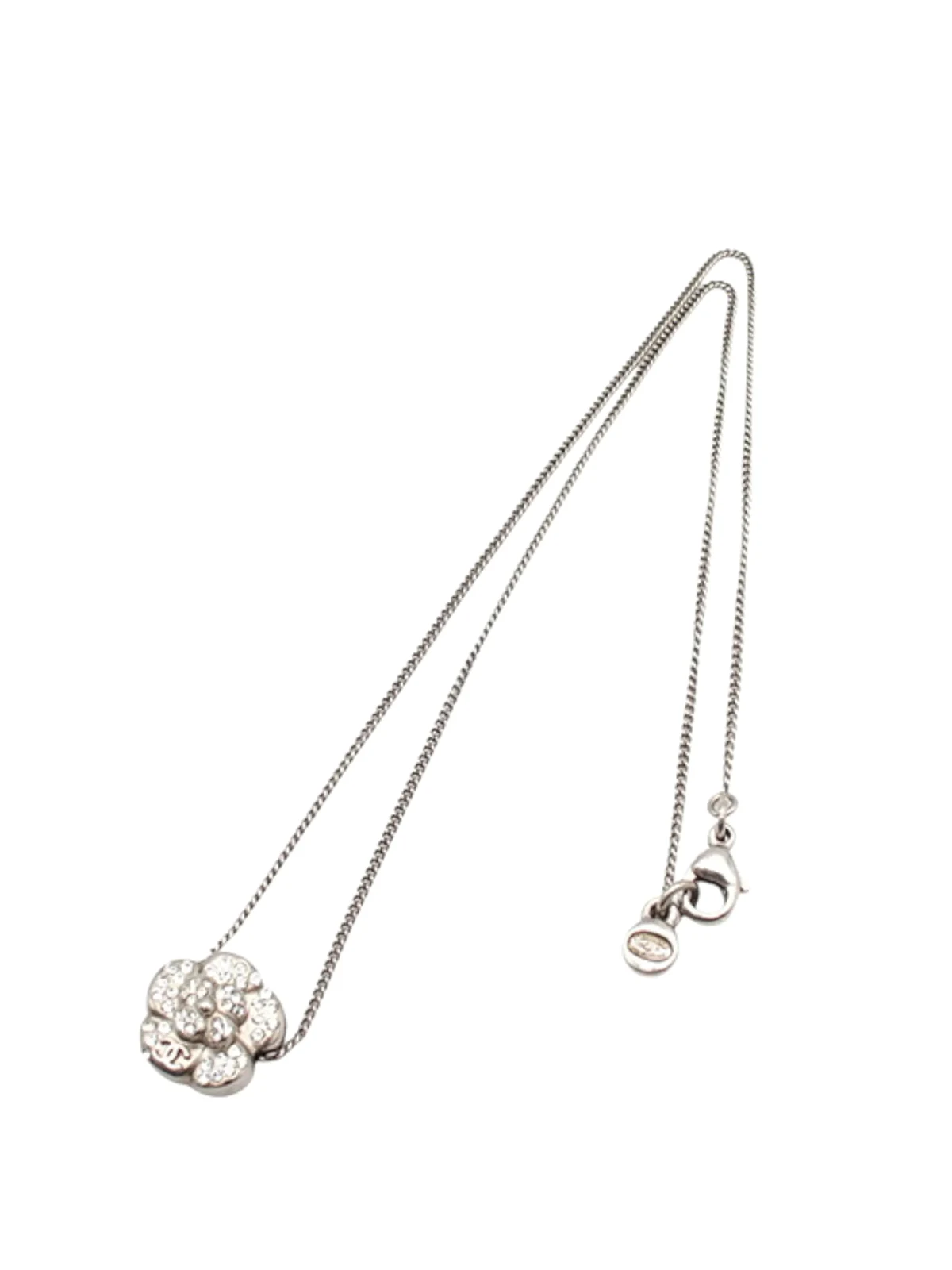 2009 versilberte CC Camellia Halskette mit Strass