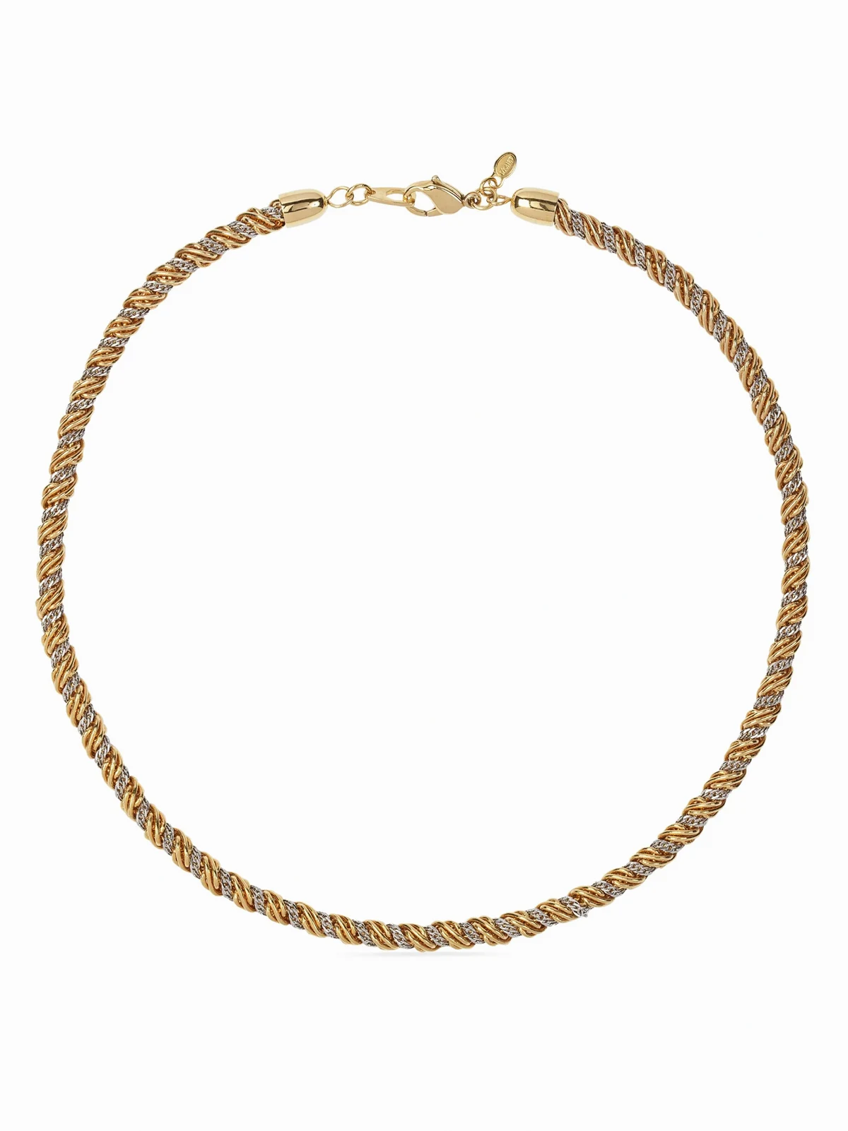 1980s two-tone rope-chain necklace